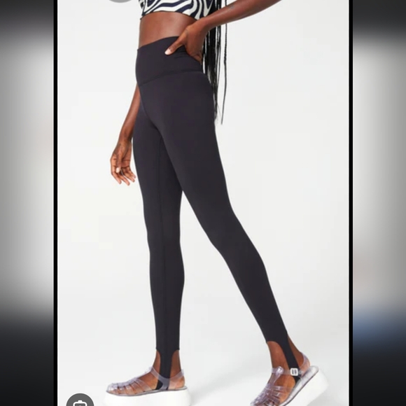 NWT $125 Terez TLC Stirrup Leggings In Jet Black Size Small - Picture 5 of 11